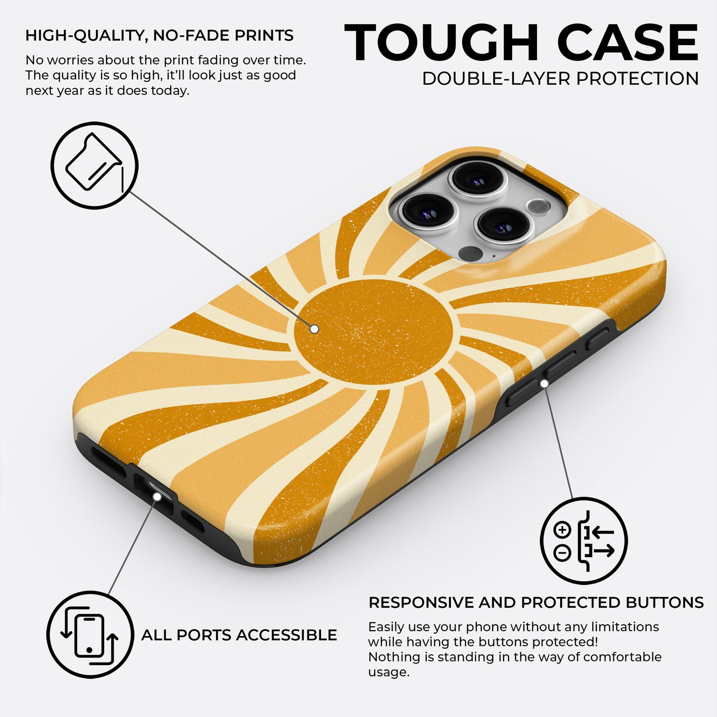 Sunburst Soul - Phone Case • Tough