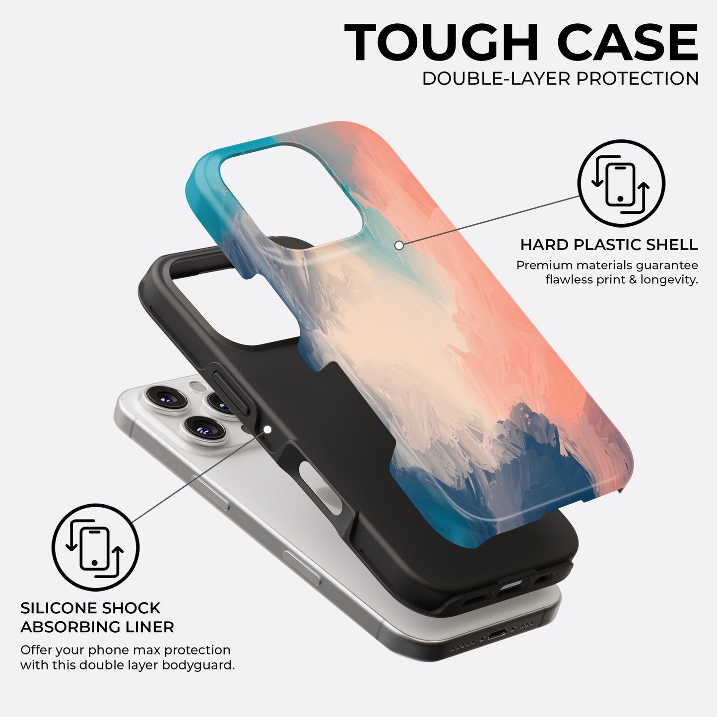 Storm of Blush - Phone Case • Tough