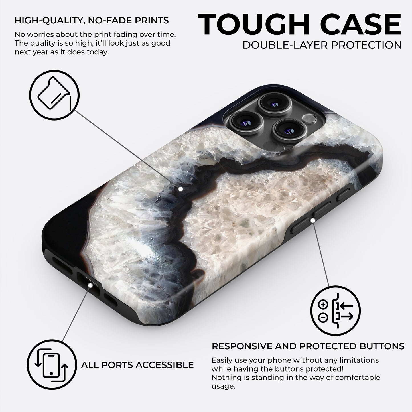 Obsidian Quartz - Phone Case • Tough