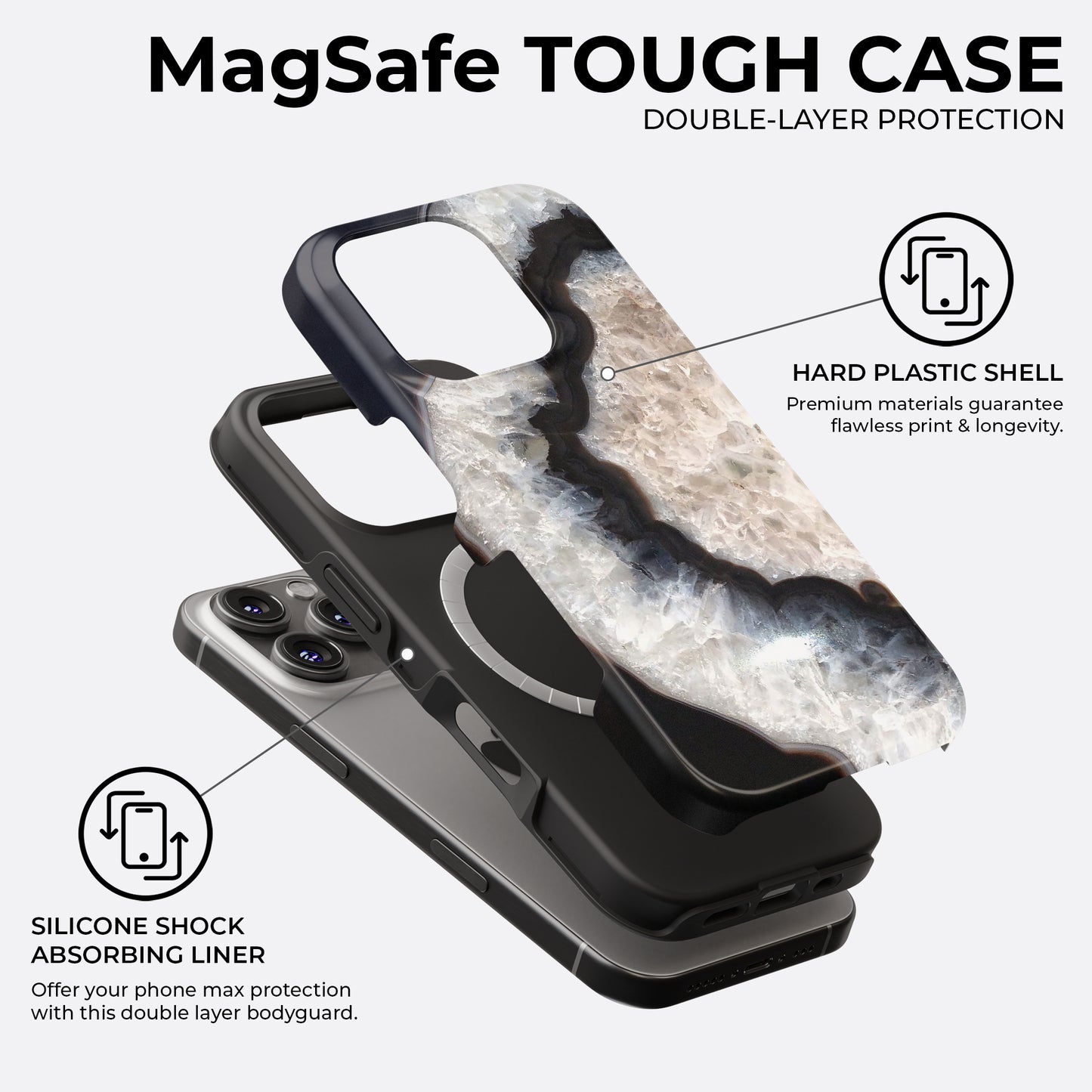 Obsidian Quartz - MagSafe • Tough iPhone Case