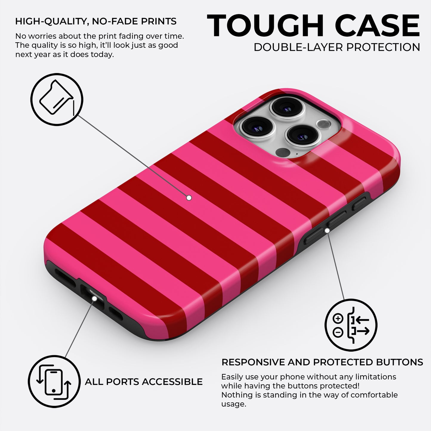 Cabana Rouge - Phone Case • Tough