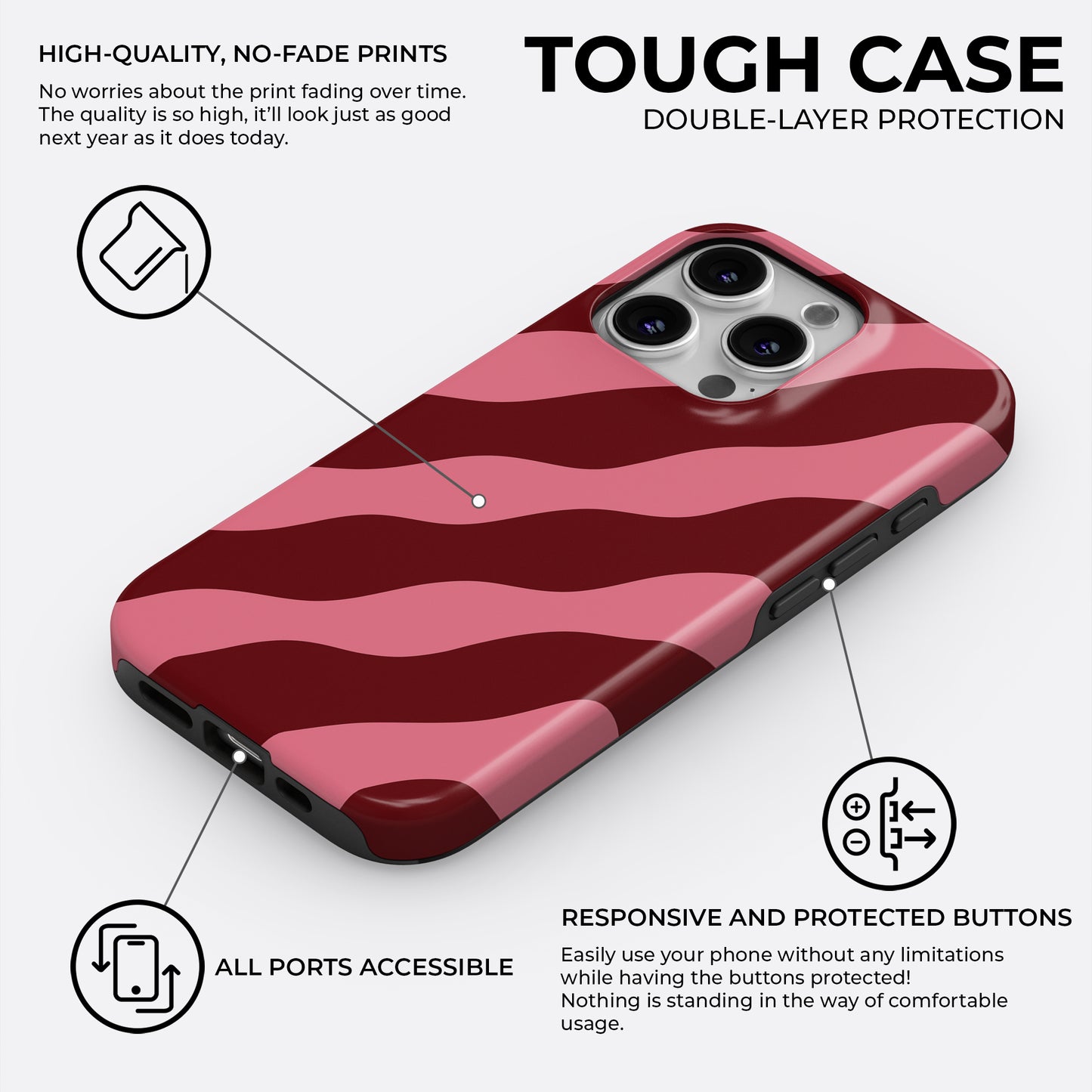 Rouge Flow - Phone Case • Tough