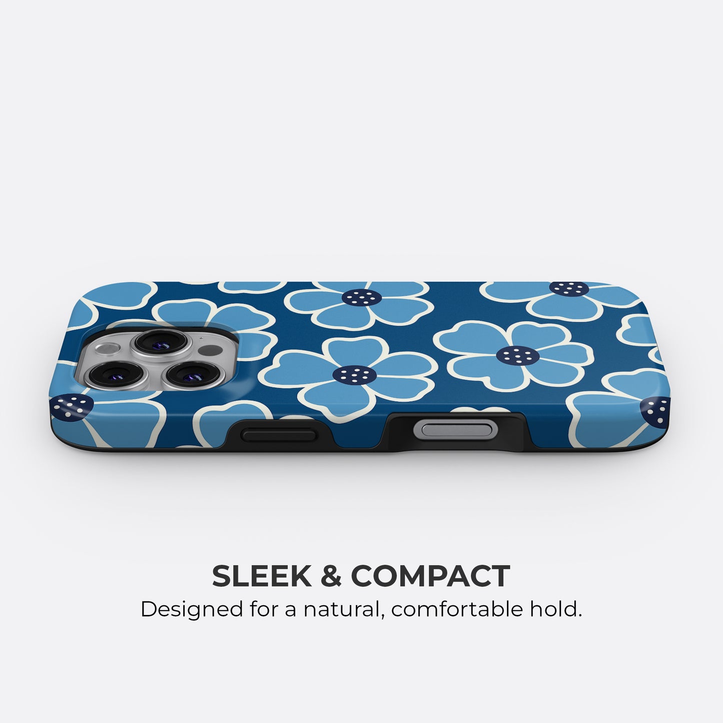 Floral Noir Bleu - Phone Case • Tough