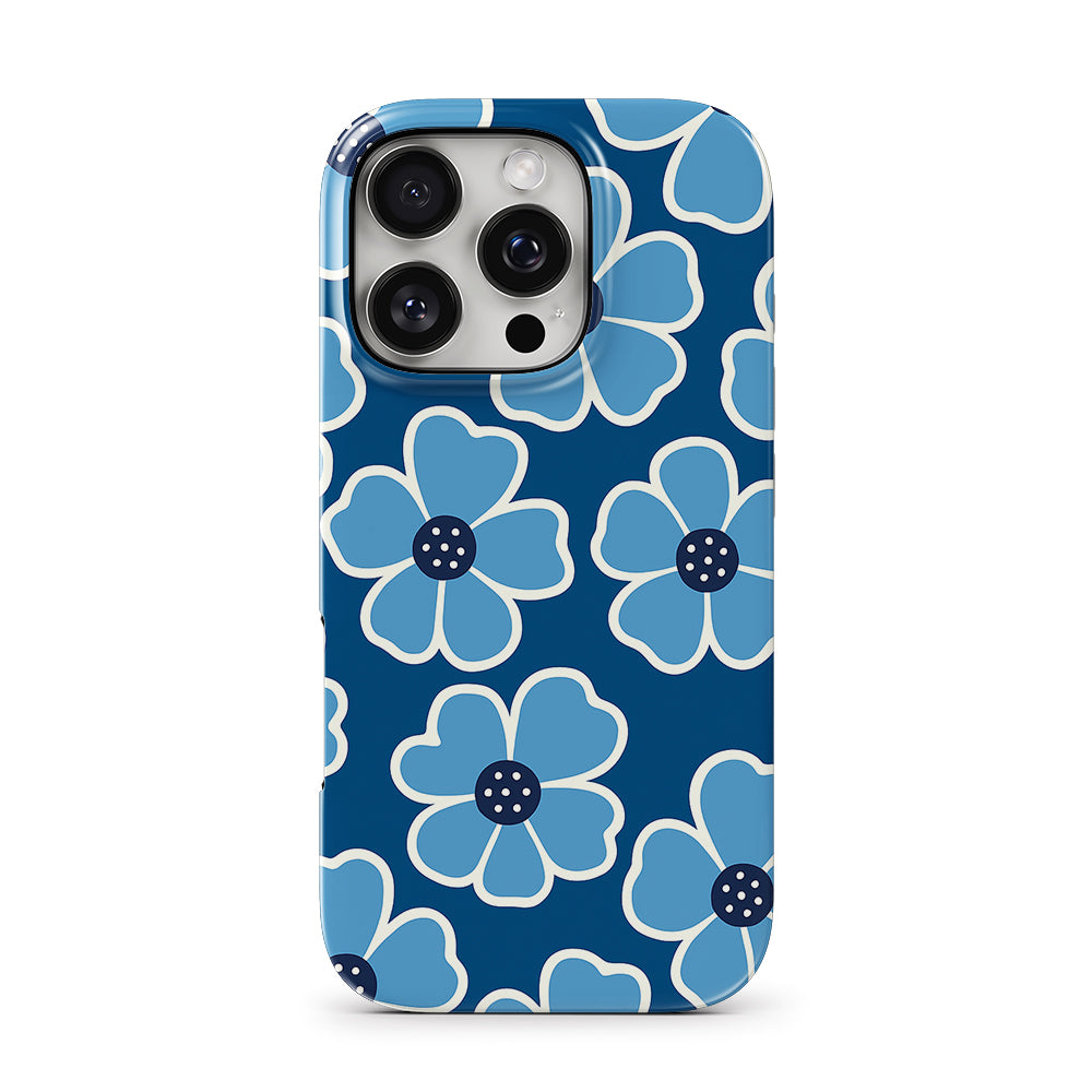Floral Noir Bleu - Phone Case • Tough