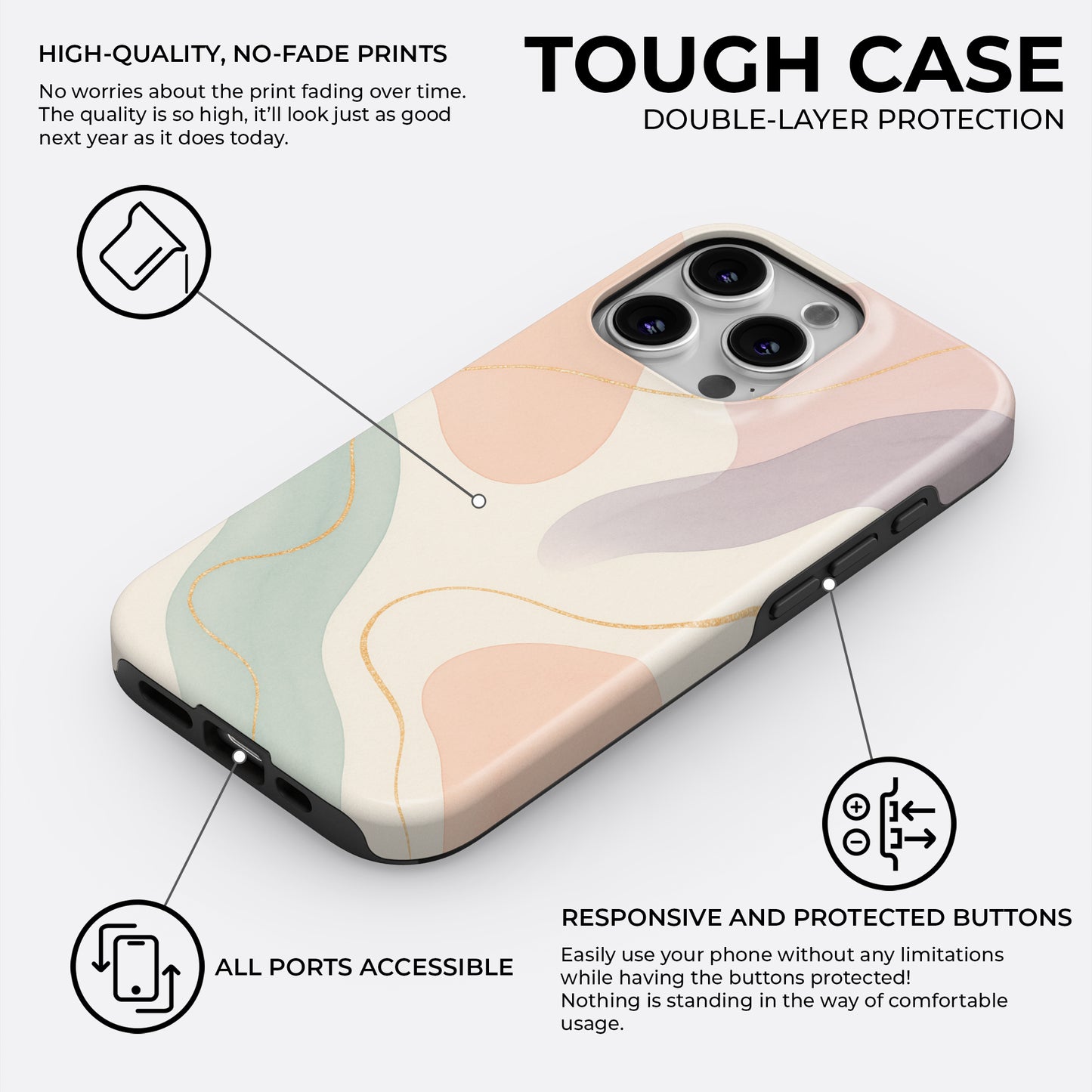 Pastel Flow - Phone Case • Tough
