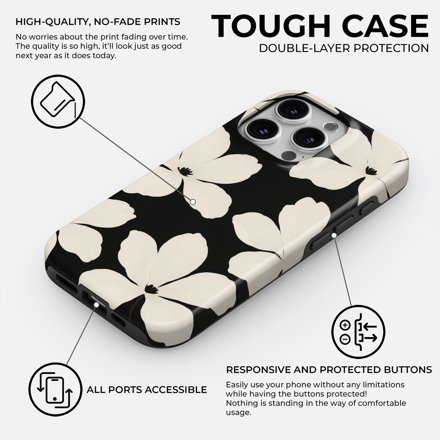 Fleur de Lune - Phone Case • Tough