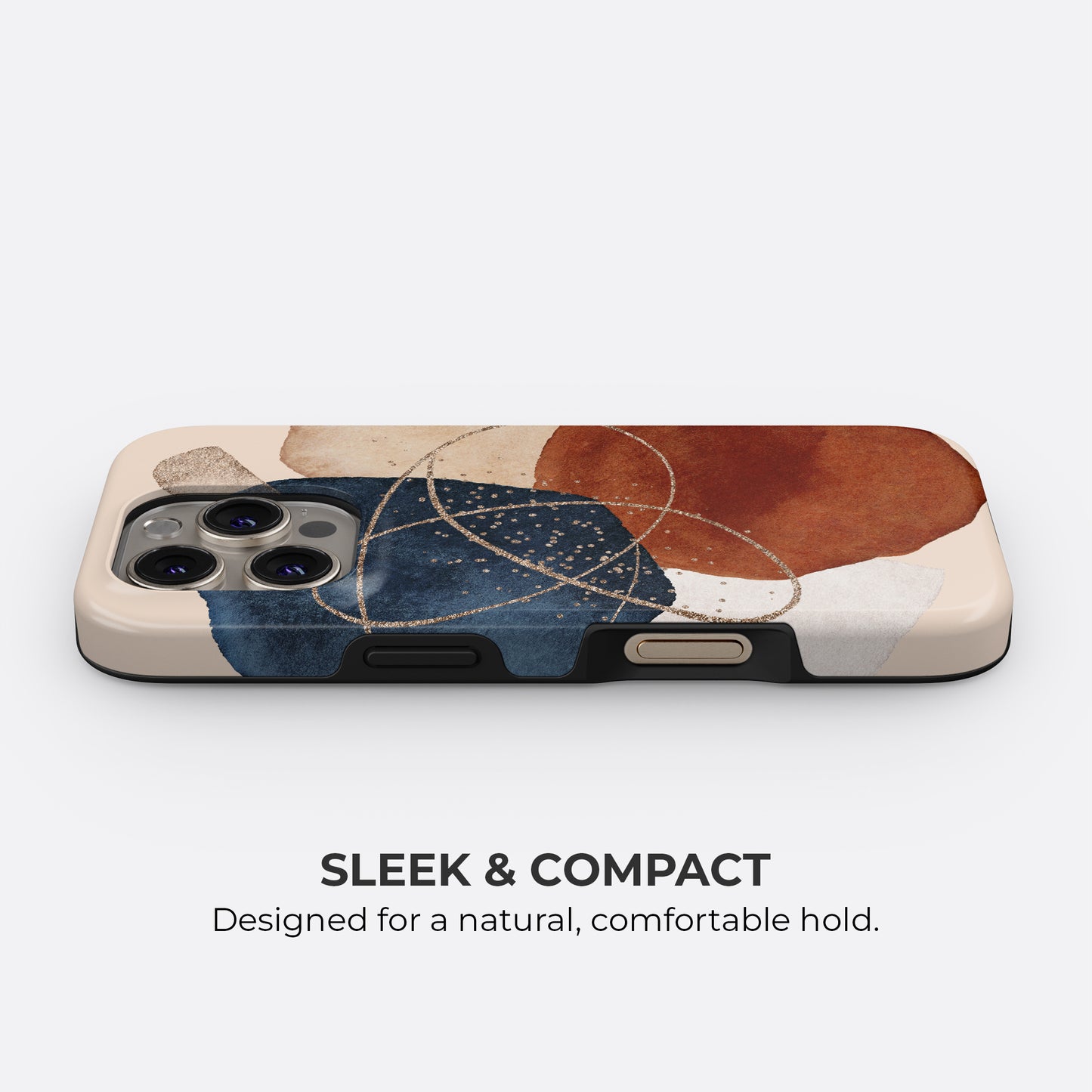 Abstract earthy geometric tough phone case with sleek and compact design for a natural and comfortable hold