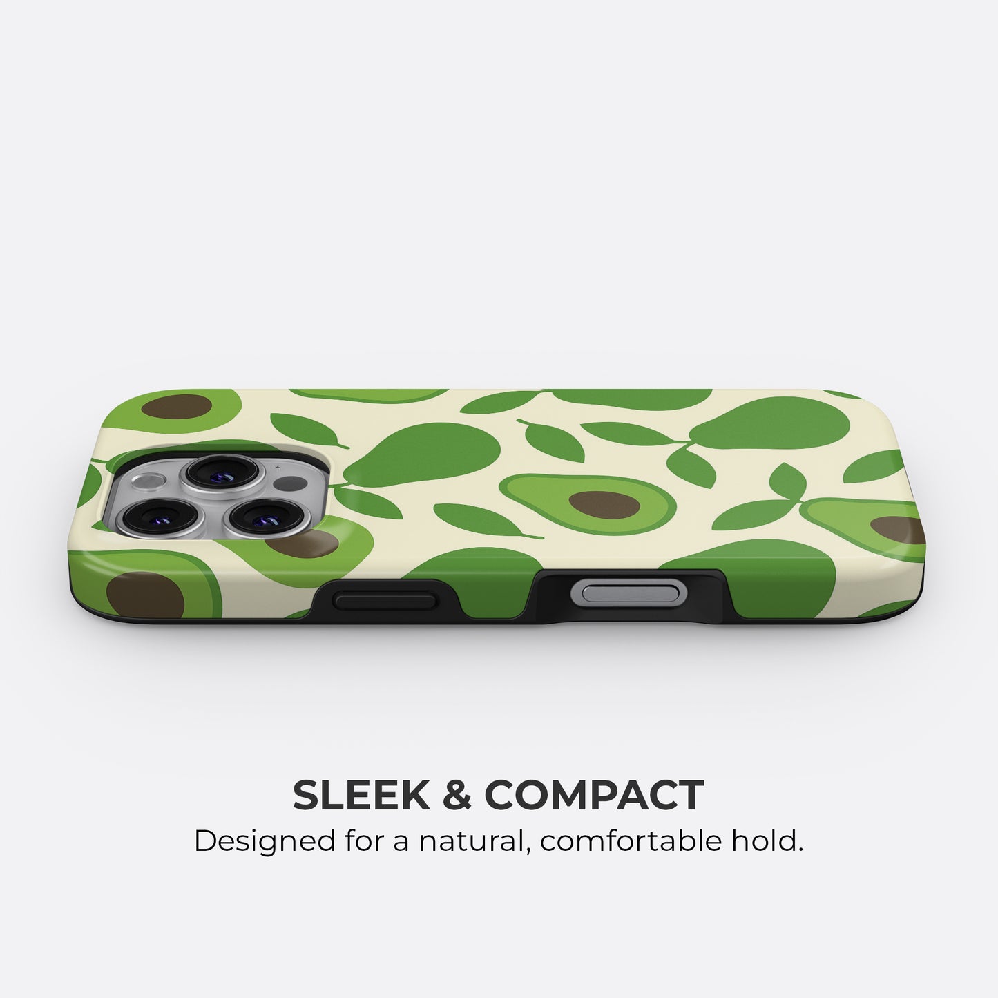 Avocado tough phone case with sleek and compact design for a natural, comfortable hold, by HaloCovers