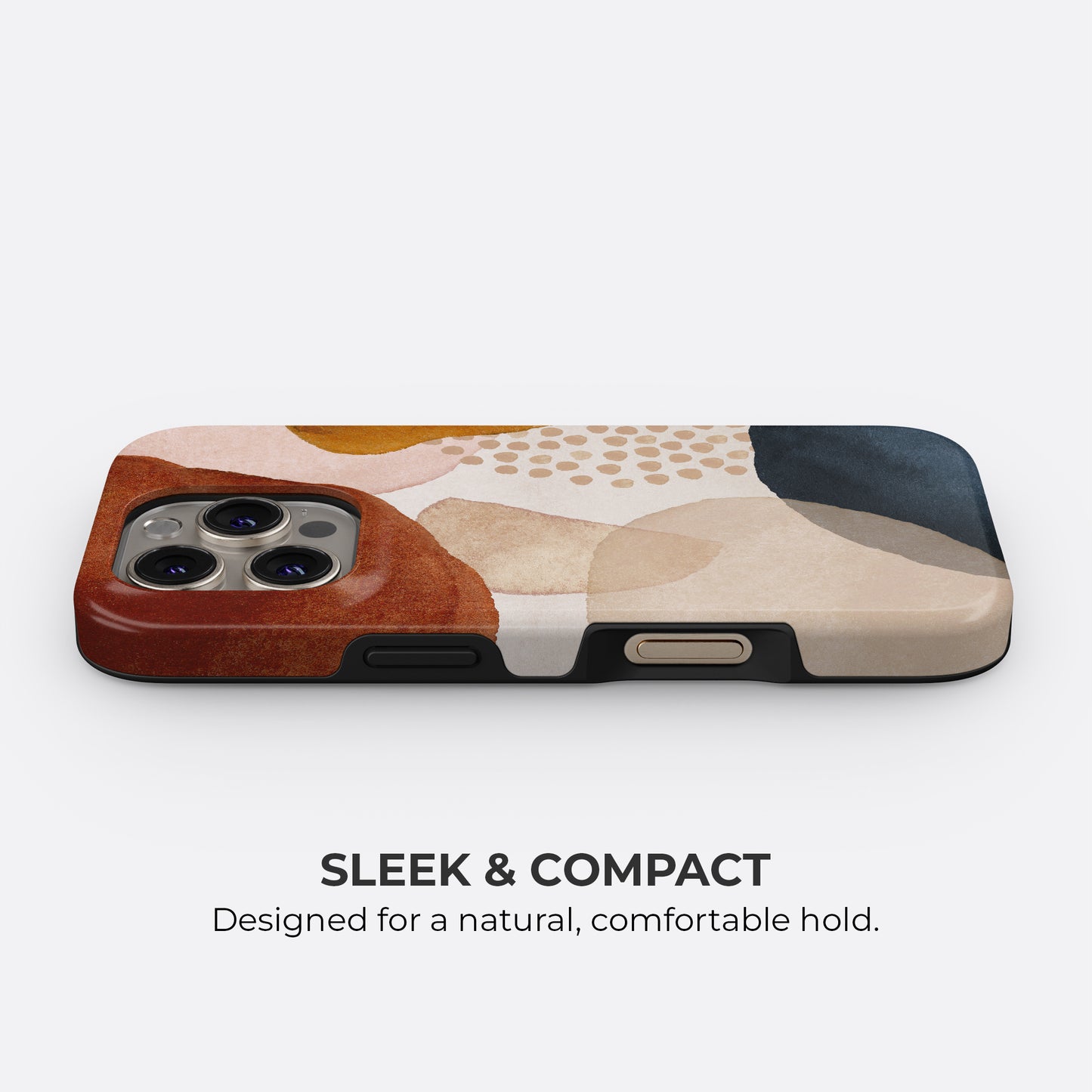 Boho abstract multicolor dots tough phone case with sleek and compact design for a natural comfortable hold