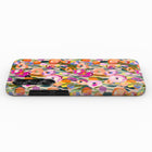 a colorful, abstract pattern of circles and shapes on a surface.