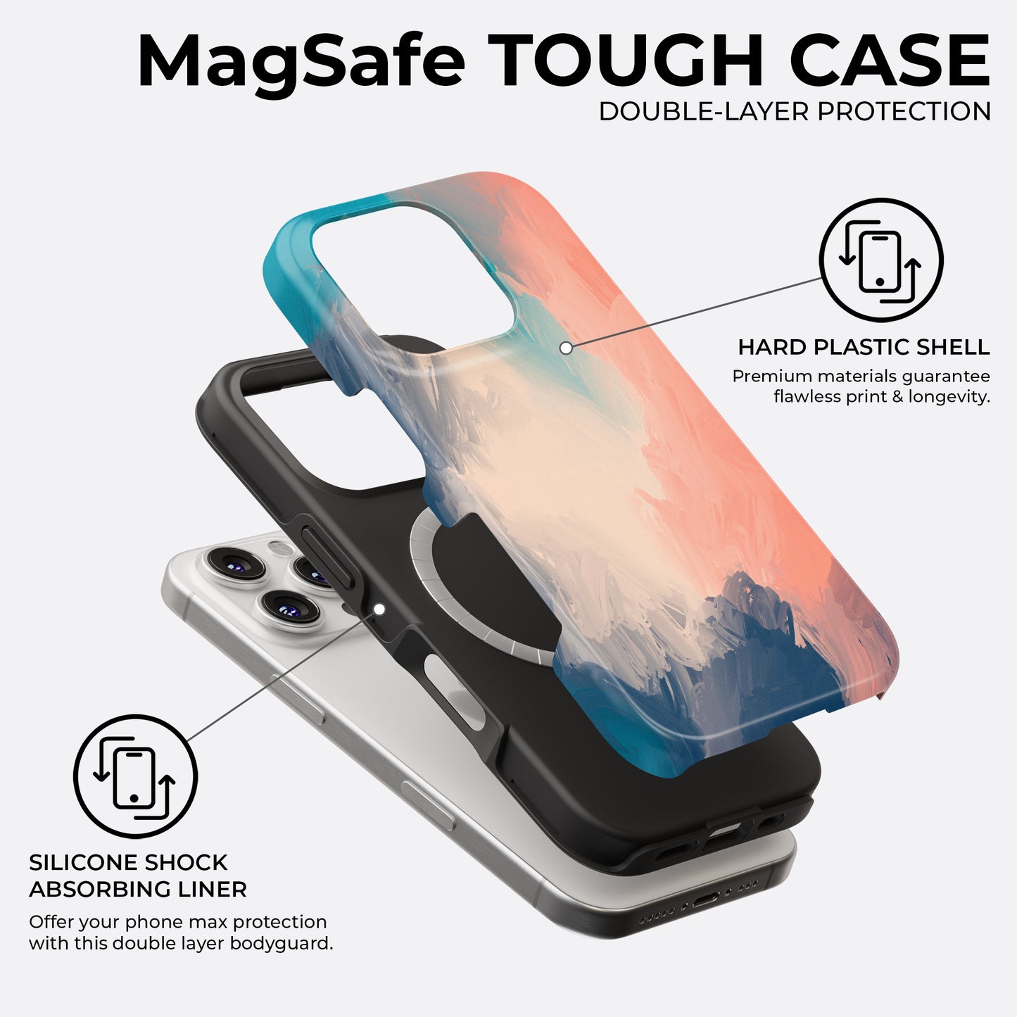 Storm of Blush - MagSafe • Tough iPhone Case