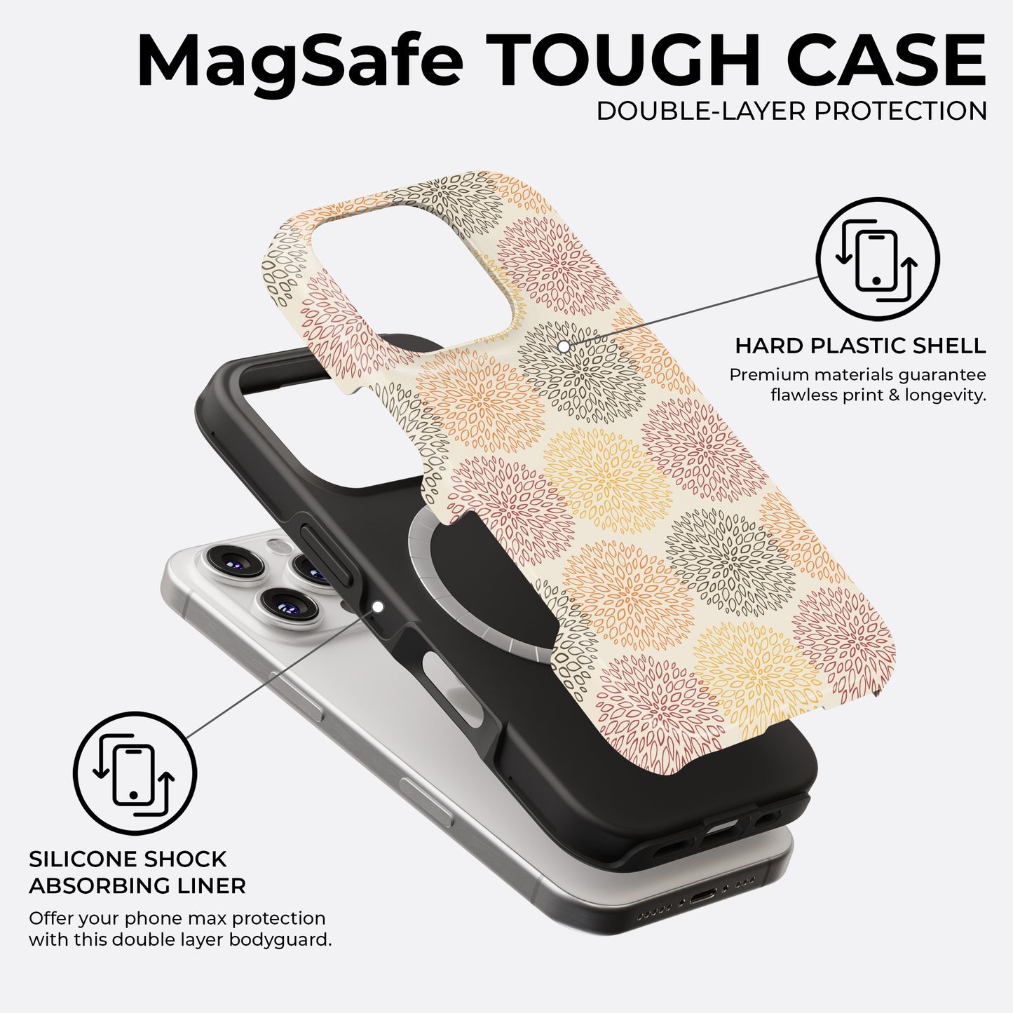Retro Dahlia - MagSafe • Tough iPhone Case
