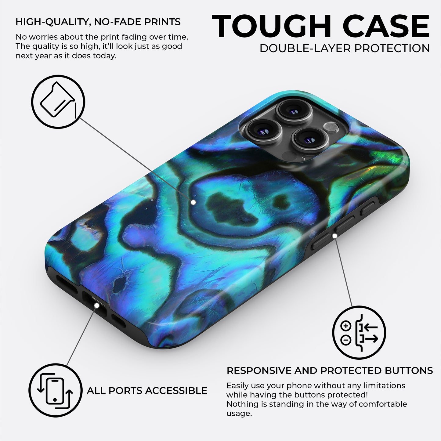 Iridescent Jewel - MagSafe • Tough iPhone Case