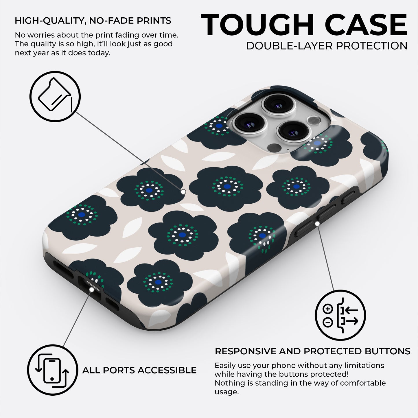 Dot Dot Daisy - Phone Case • Tough