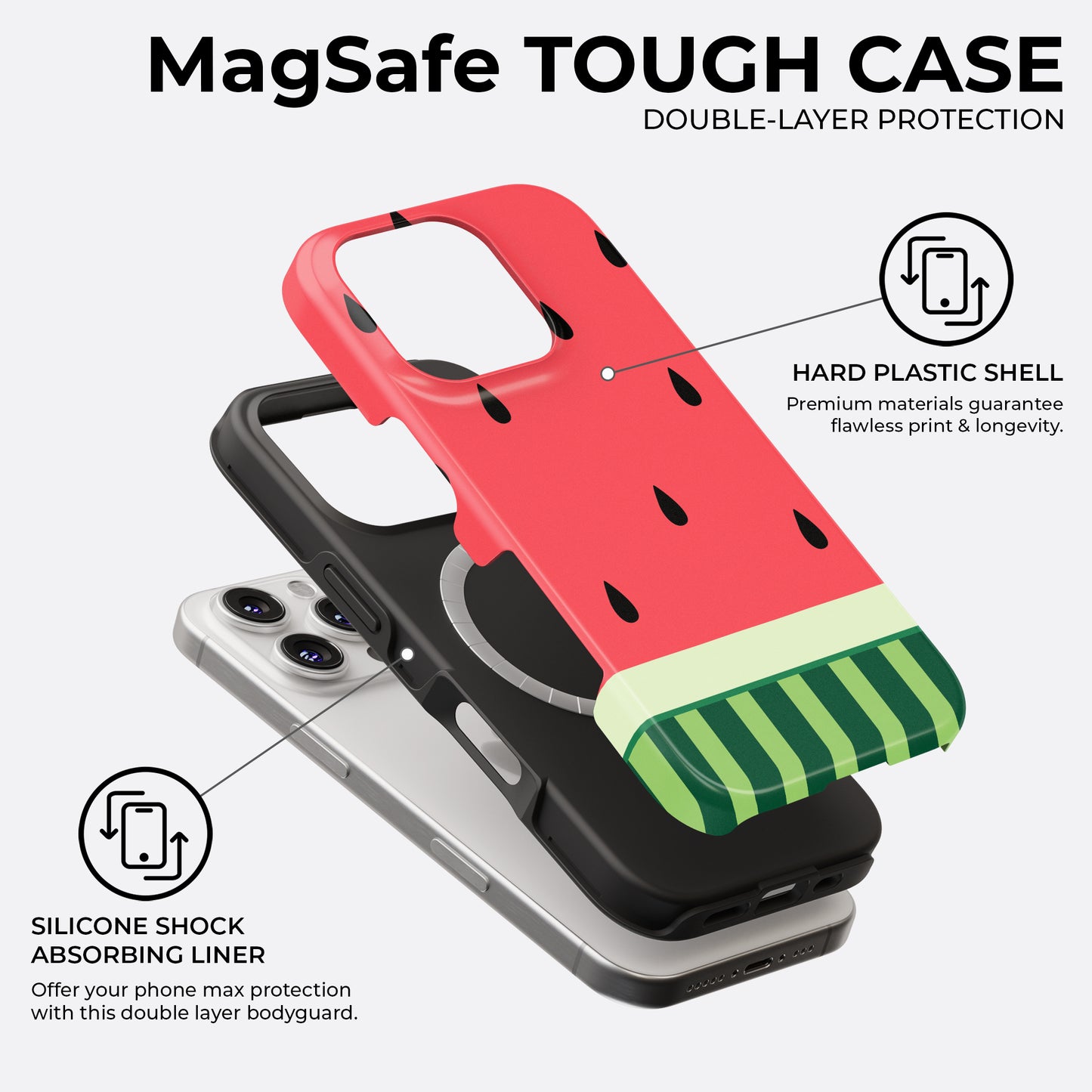 Watermelon Pop - MagSafe • Tough iPhone Case