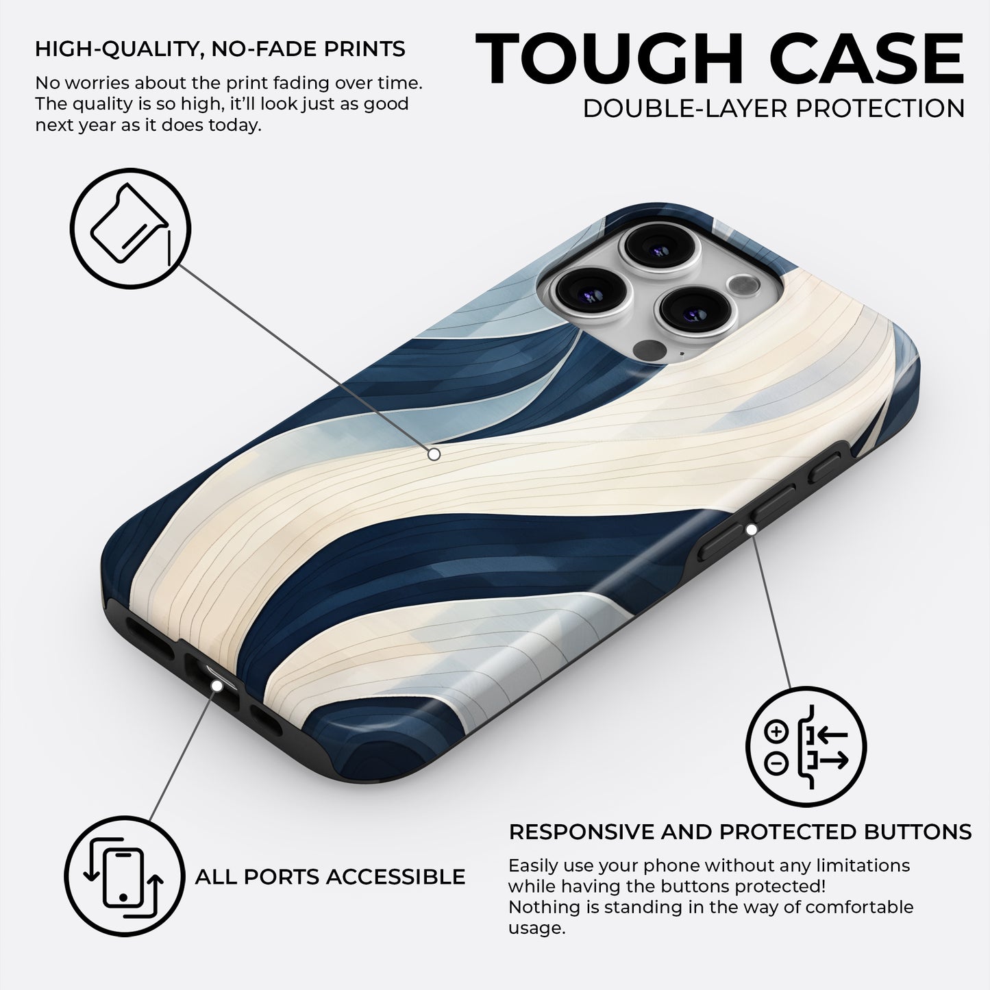 Still Blue - Phone Case • Tough