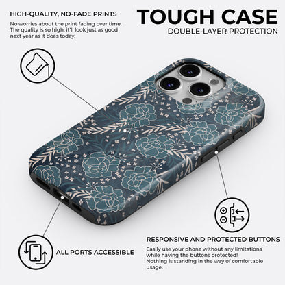Fleur Bleu - Phone Case • Tough