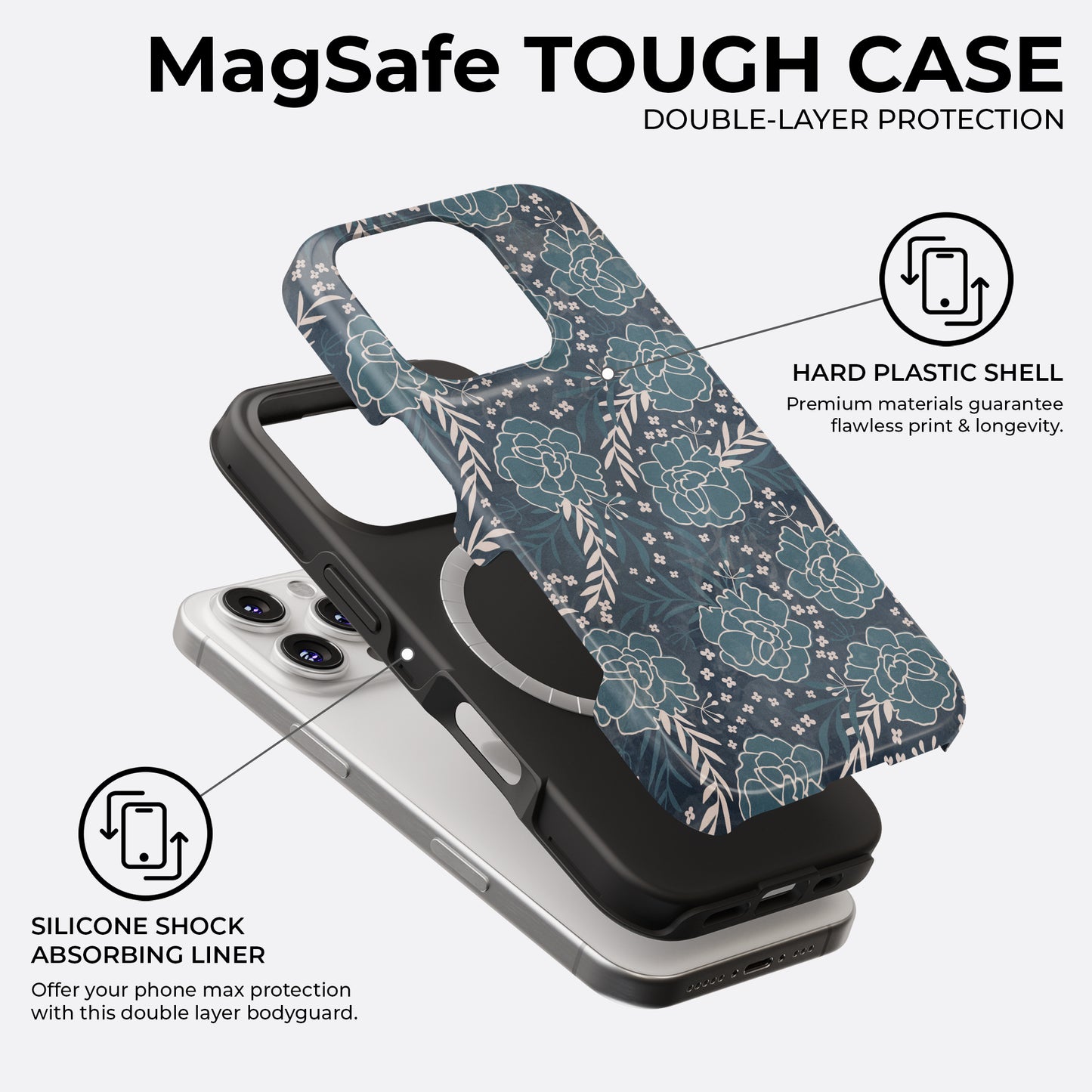 Fleur Bleu - MagSafe • Tough iPhone Case