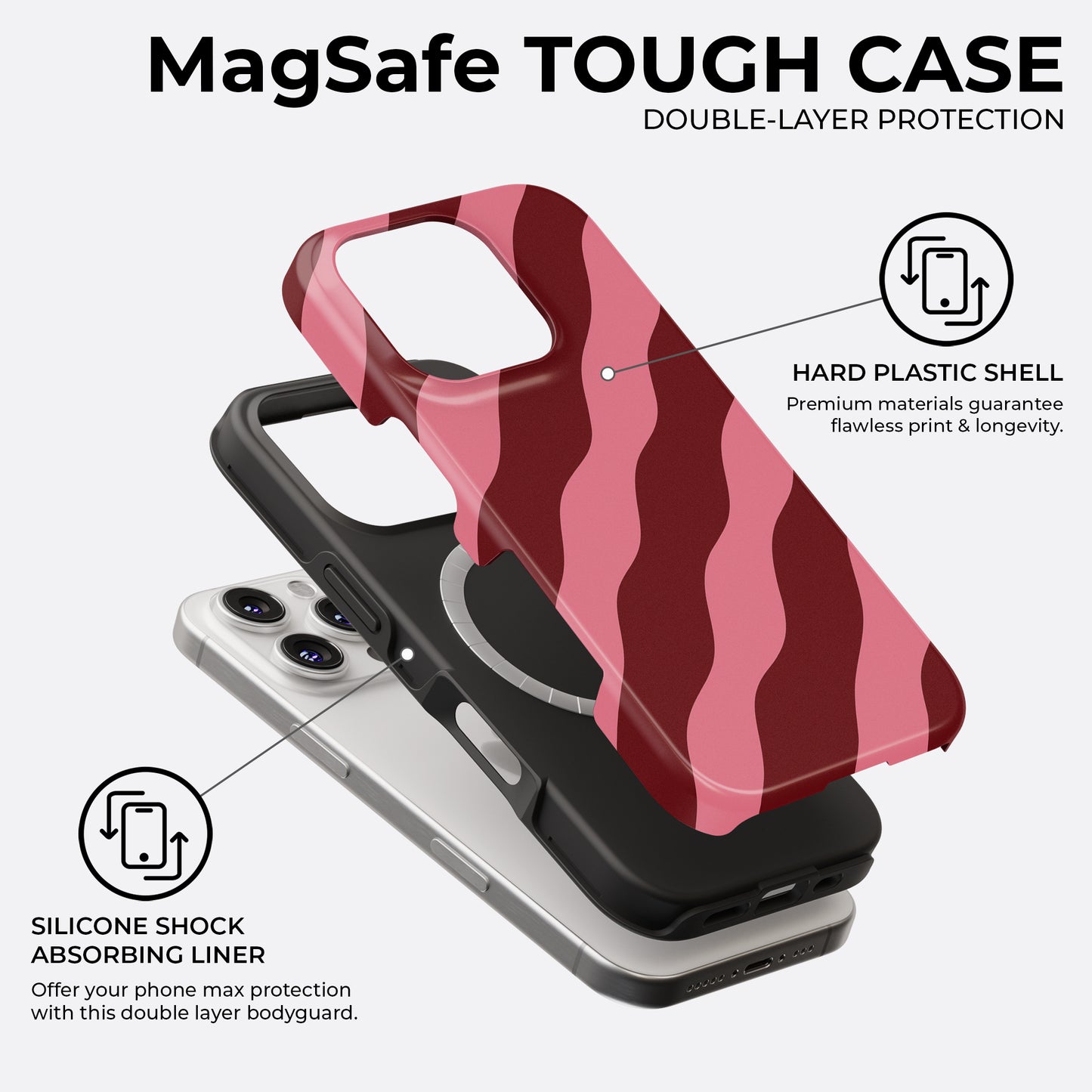 Rouge Flow - MagSafe • Tough iPhone Case