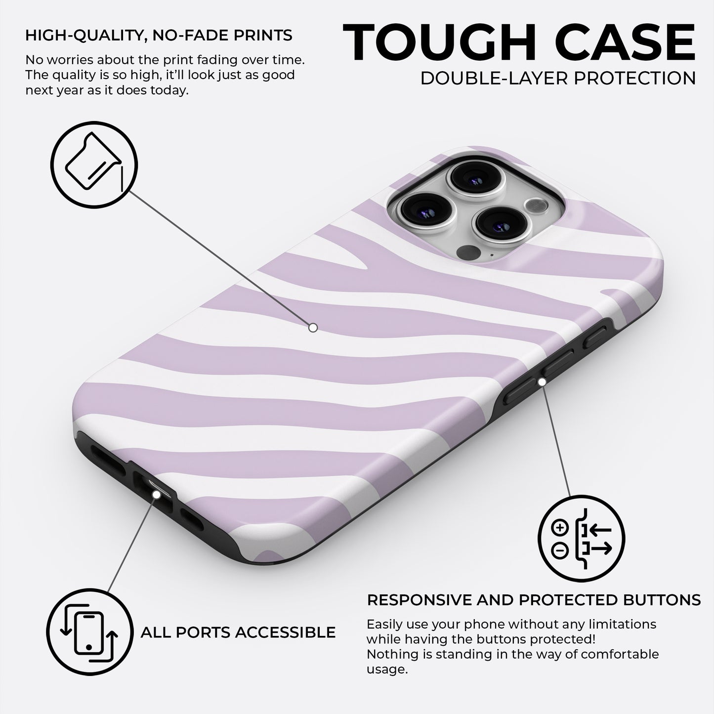 Lavender Wild - Phone Case • Tough