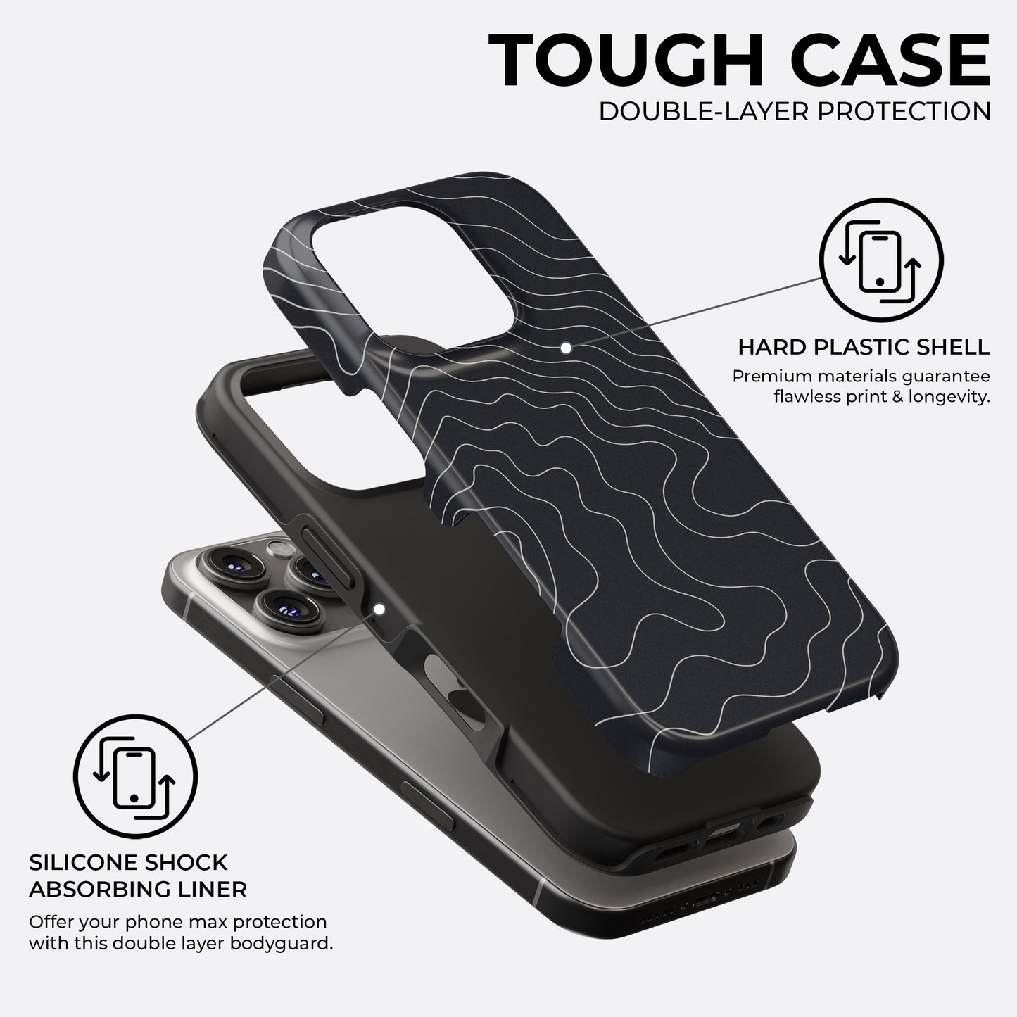 Midnight Contours - Phone Case • Tough