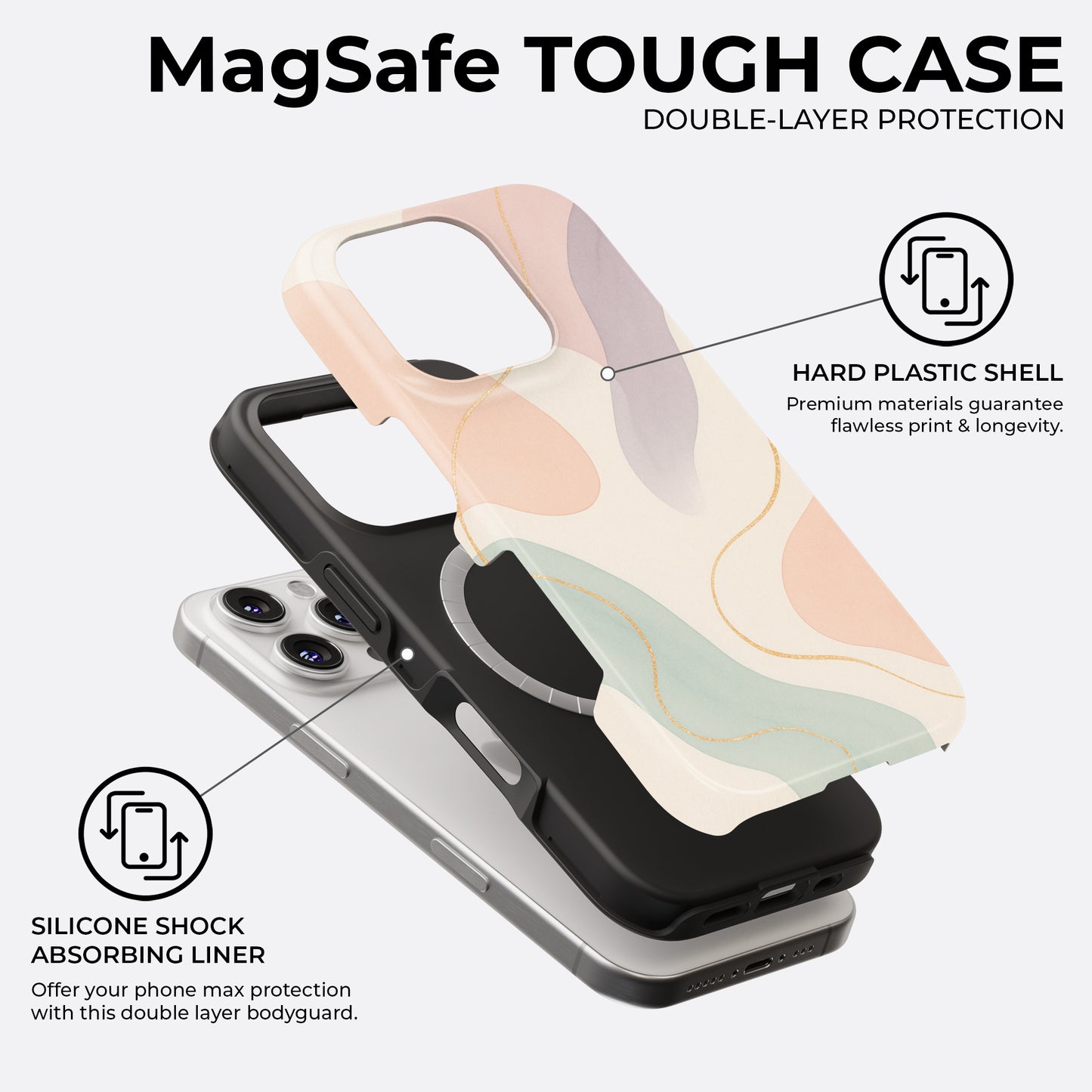 Pastel Flow - MagSafe • Tough iPhone Case