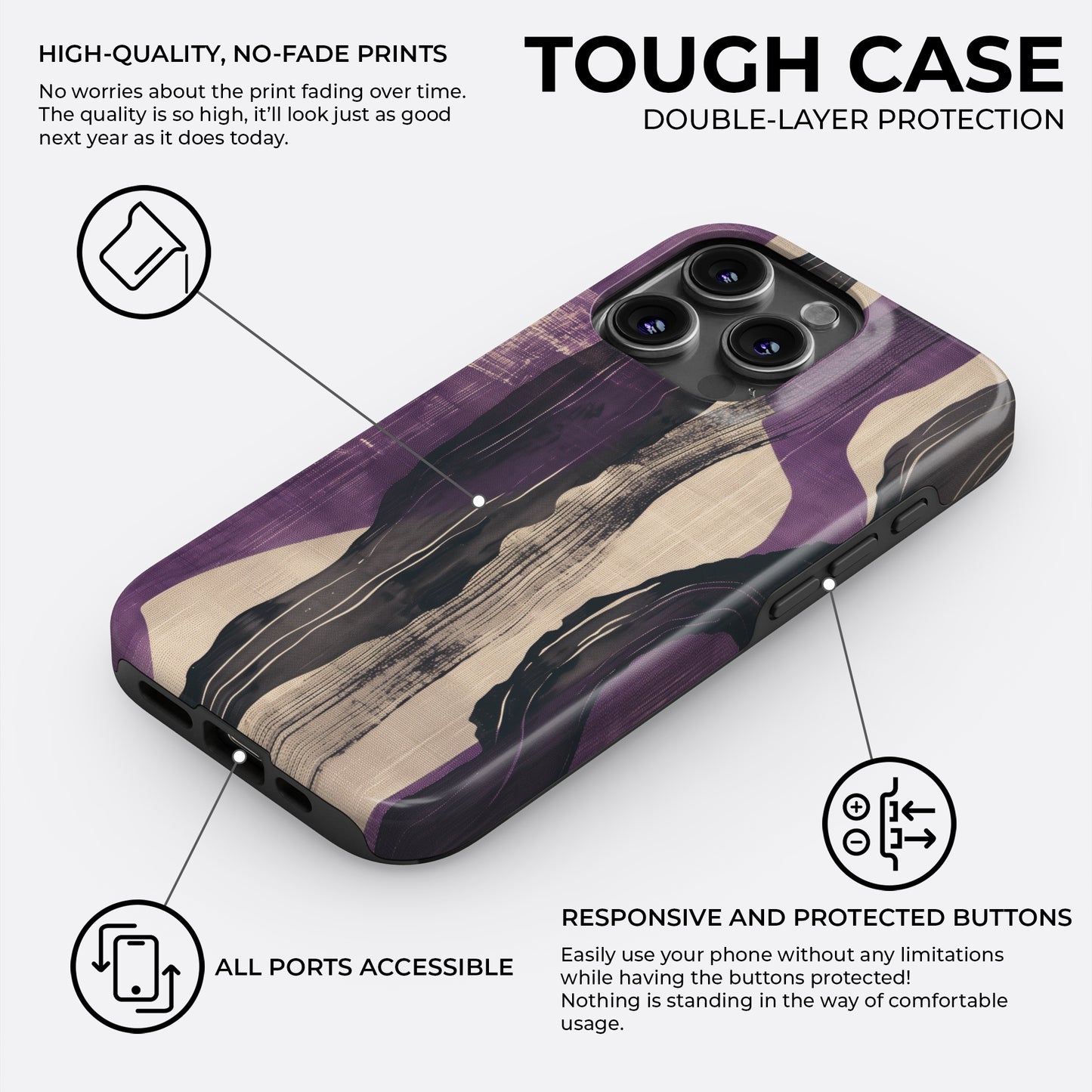Violet Echoes - Phone Case • Tough