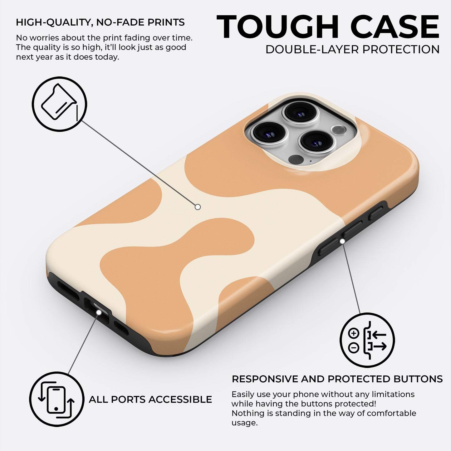 Peach Groove - Phone Case • Tough