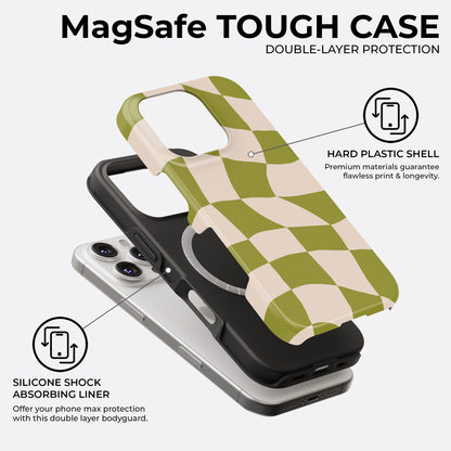 Olive Wobble - MagSafe • Tough iPhone Case