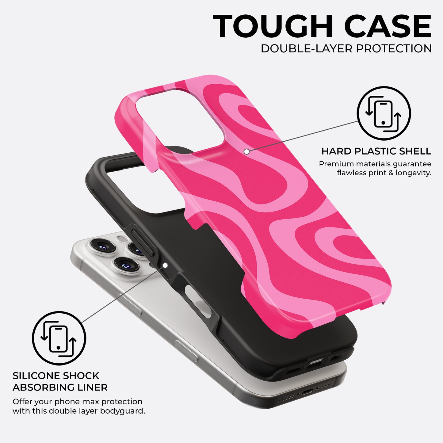 Hot Pink - Phone Case • Tough
