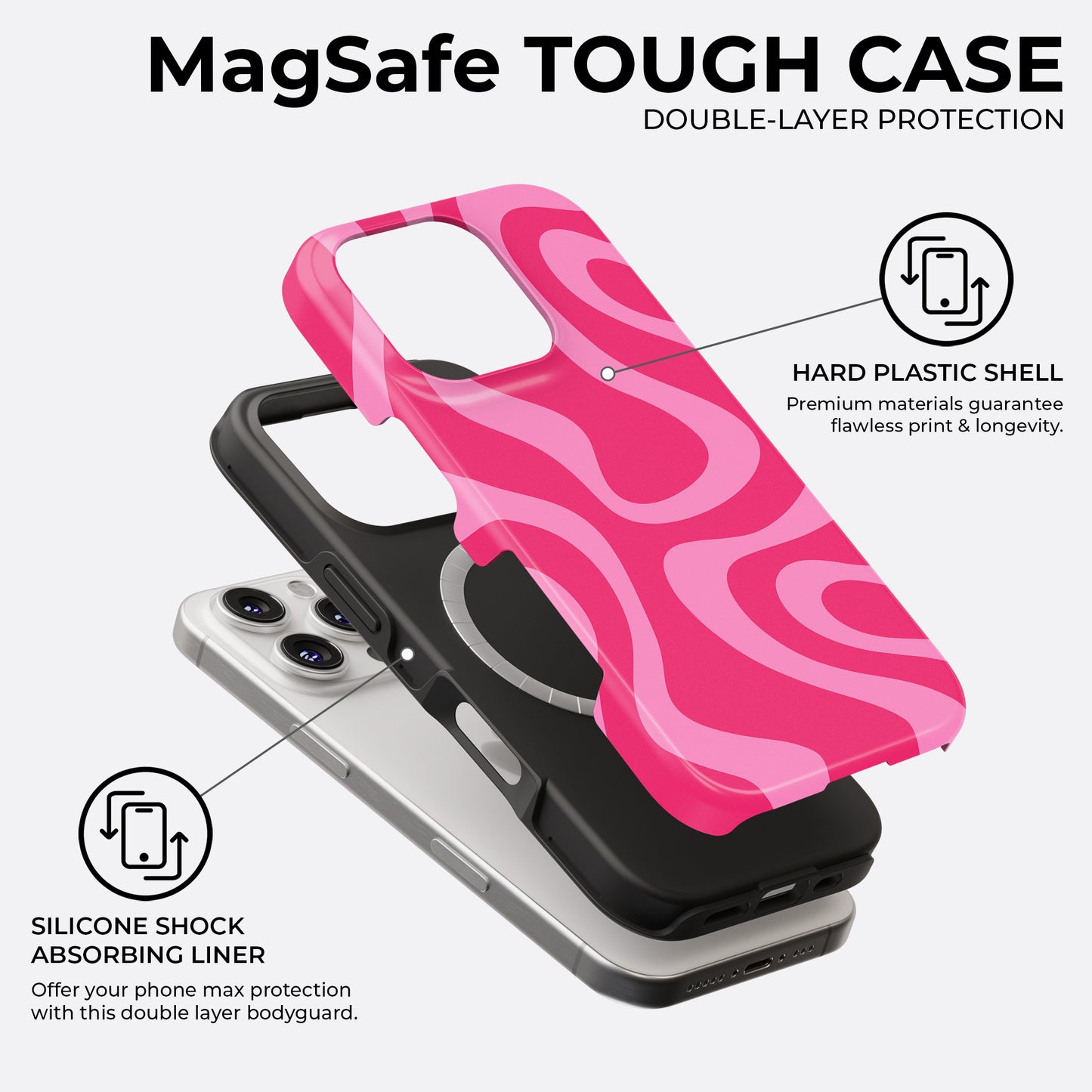 Hot Pink - MagSafe • Tough iPhone Case