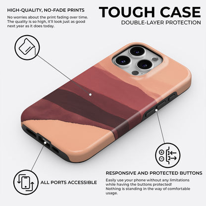Abstract purple tough phone case featuring high-quality no-fade prints, responsive buttons, and full port access, by HaloCovers