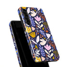 a colorful phone case with a floral pattern on it.