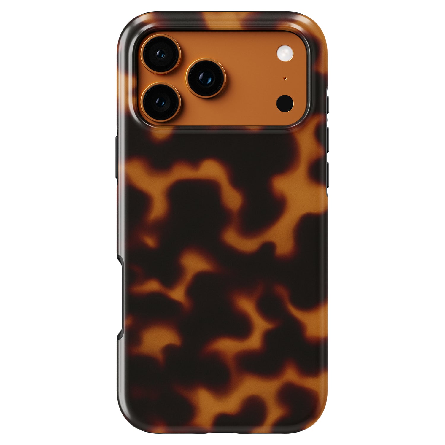 Tortoise shell phone case by Casiden featuring a brown glossy pattern with a luxury classic design